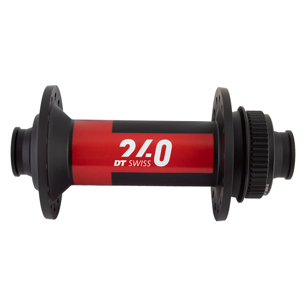 DT Swiss 240 Front Hub - 15 x 110mm Center-Lock Black/Red 28H