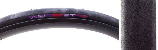 Panaracer Agilest TLR Road Tire 700x25C Folding Tubeless Ready ZSG AGILE Advanced Extra Alpha Cord Black