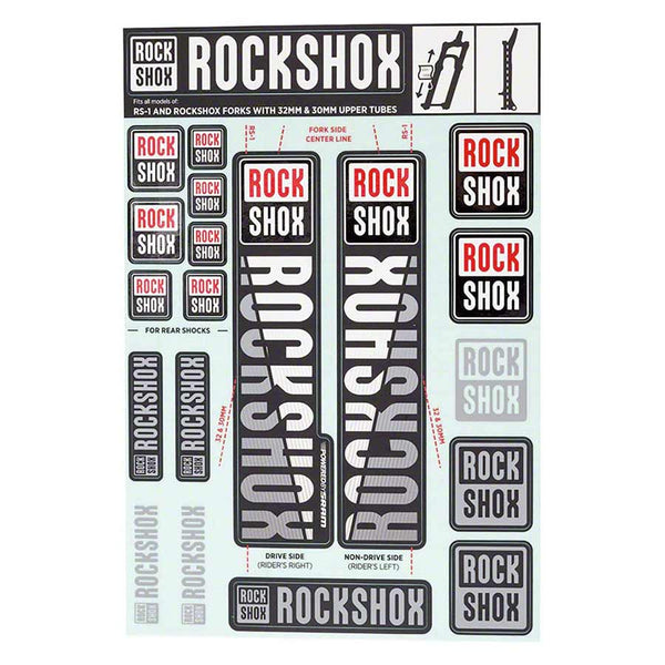 RockShox Fork Decal Kit - 35mm White