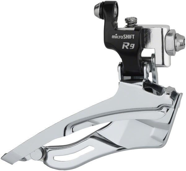 microSHIFT R9-F Triple Front Derailleur - 9-Speed Triple For 50/39/30 Rings Braze-On Shimano Road Compatible