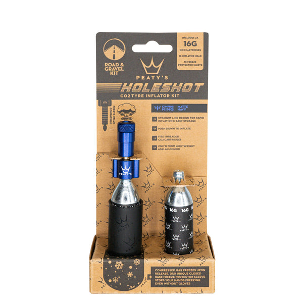 Peatys Holeshot CO2 Gravel/Road Inflator w/Cart Navy