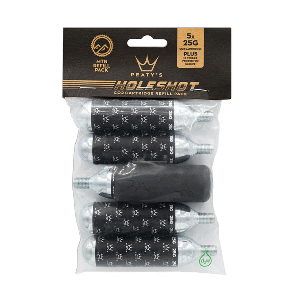 Peatys Holeshot CO2 Cartridge Refill w/Sleeve 25g 5/pack